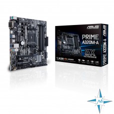 Материнская плата AM4, AMD, ASUS PRIME A320M-A