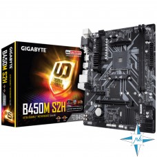 Материнская плата AM4, AMD, GIGABYTE B450M S2H
