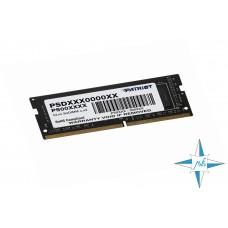 Модуль памяти DDR-4 noECC Unbuf SO-Dimm, 8GB, Patriot, 2666 U, PSD48G266681S 