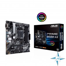 Материнская плата AM4, AMD, ASUS PRIME B450M-A II