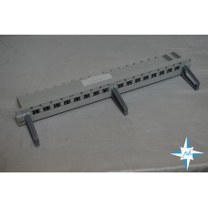 19" 1U Патч панель, 16хRJ45, категория 5е, не экран, R