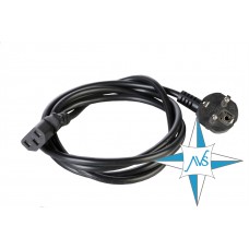 Кабель питания с заземлением EU-Schuko/IEC 60320 C13, 10А/250В (3x0,75), длина 3,0 м.