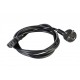 Кабель питания с заземлением EU-Schuko/IEC 60320 C13, 10А/250В (3x0,75), длина 1,8 м.