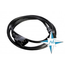 Кабель питания с заземлением IEC 60320 C14/IEC 60320 C13, 16А/250В (3x1,0), длина 1,5 м.