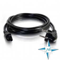 Кабель питания с заземлением EU-Schuko/IEC 60320 C5, 10А/250В (3x0,75), длина 1,8 м.