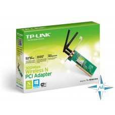 Сетевой адаптер беспроводный TP-Link TL-WN851ND, 300 Мбит/с