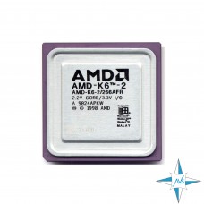 процессор Socket 7 AMD K6-2 Processor 266AFR (32К Cache, 266 MHz, 66 MHz FSB) #Part Number 266AFR 