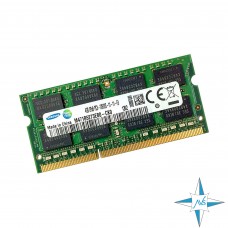 Модуль памяти DDR-3 noECC Unbuf SO-DIMM, 4Gb, Samsung M471B5273DH0-CK0, PC3-10600S
