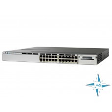 Коммутатор Cisco Catalyst, WS-3750X-24P-E, порты 24xRJ45