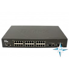 Коммутатор D-Link Switch, DES-3526, порты 24xRJ45, 2xRJ45/SFP