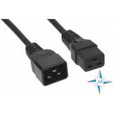 Кабель питания с заземлением IEC 60320 C19/C20, 16А/250В (3x1,0), длина 1,8 м.
